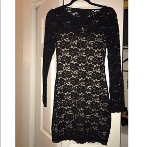 Open back black dress